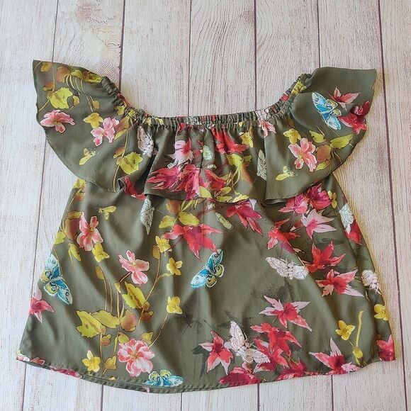 Anthropologie Maeve Vallita Off-The-Shoulder Blouse sz XS - Picture 5 of 7